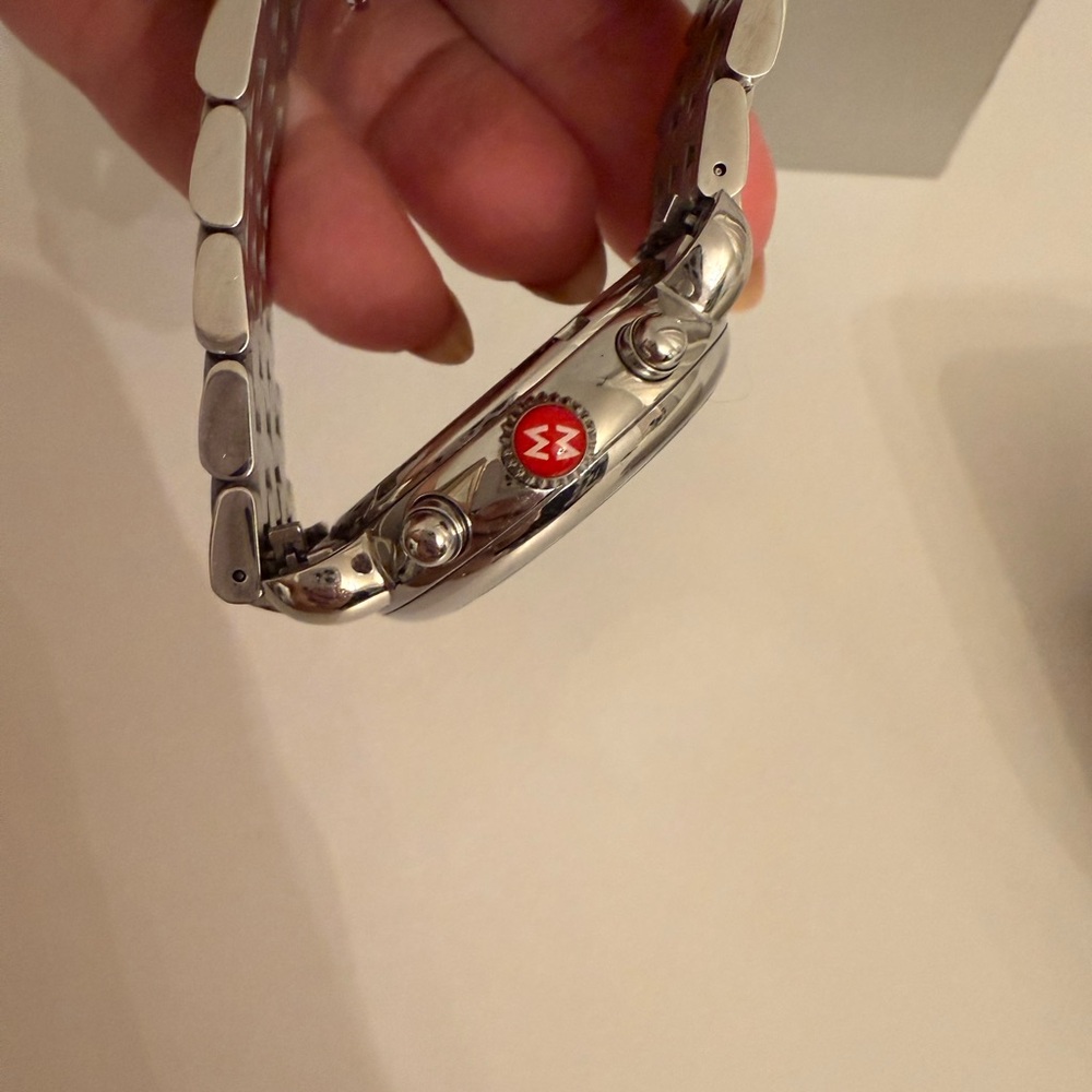 Michele Stainless Steel Watch with Pearl Dial - Picture 6 of 12